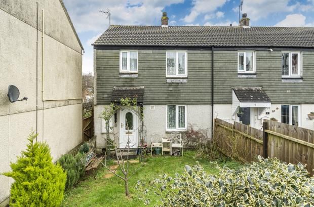 Thumbnail End terrace house for sale in Trelawney Close, Torpoint, Cornwall