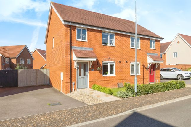Semi-detached house for sale in Red Admiral Way, Attleborough