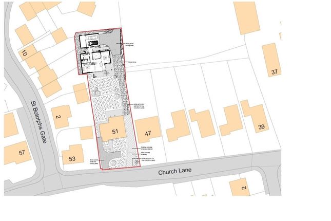 Thumbnail Land for sale in Building Plot To The Rear Of, 51 Church Lane, Saxilby, Lincoln, Lincolnshire
