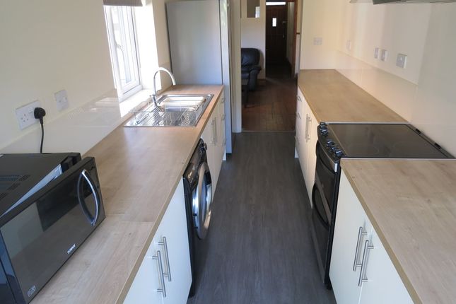 Bright, Modern Galley Kitchen With Ample Counterto...