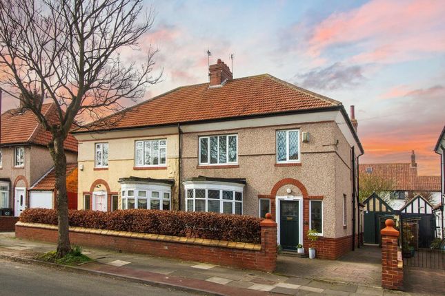 Thumbnail Semi-detached house for sale in Queens Road, Monkseaton, Whitley Bay