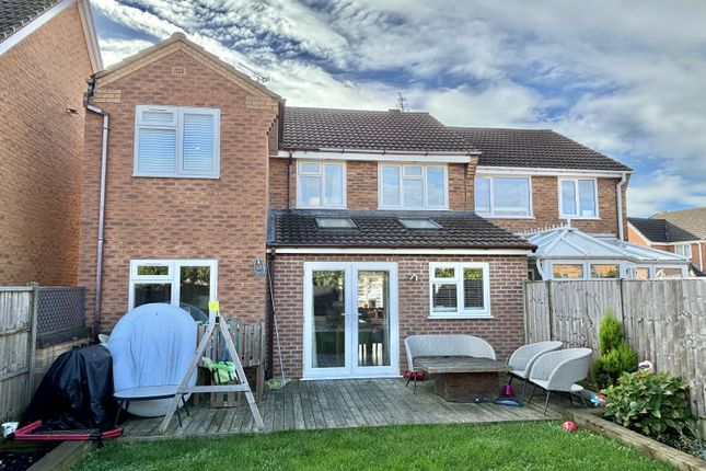 Semi-detached house for sale in Flamingo Drive, Whetstone, Leicester, Leicestershire.
