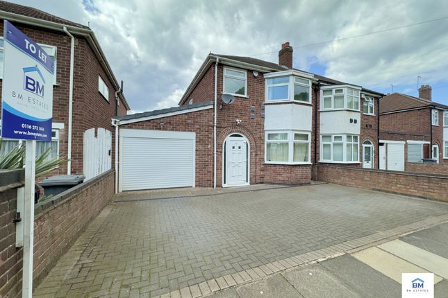 Thumbnail Semi-detached house to rent in Asquith Boulevard, Leicester