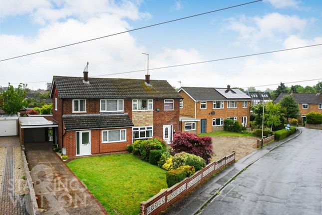 Semi-detached house for sale in Leewood Crescent, New Costessey, Norwich