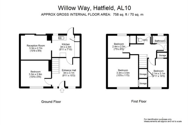 End terrace house to rent in Willow Way, Hatfield