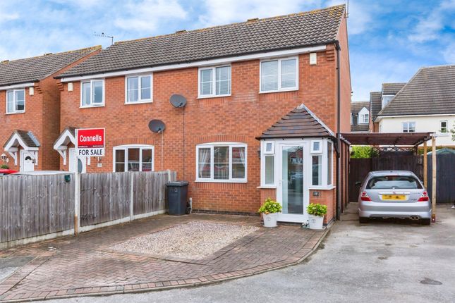 Thumbnail Semi-detached house for sale in Shoesmith Close, Barwell, Leicester
