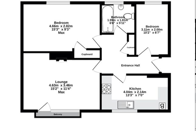 Flat for sale in Caernarvon Crescent, Llanyravon