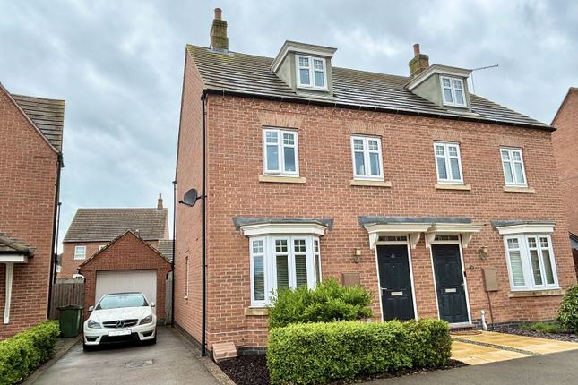 Thumbnail Semi-detached house for sale in Abbott Way, Whetstone, Leicester, Leicestershire.