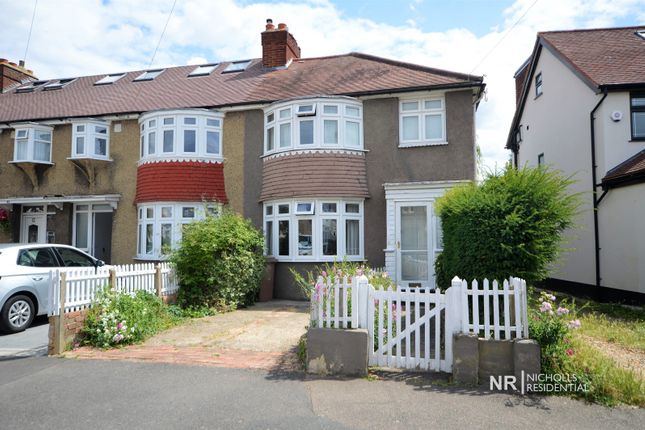 Thumbnail End terrace house for sale in Egham Crescent, North Cheam, Surrey.