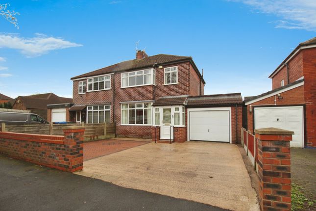 Semi-detached house for sale in Longford Road West, Reddish, Stockport, Cheshire