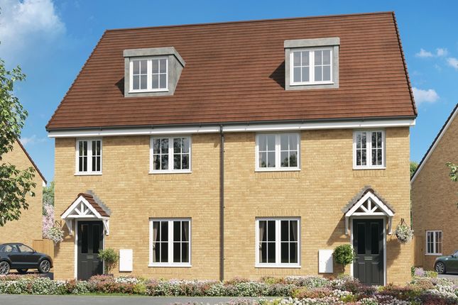 Thumbnail Semi-detached house for sale in "The Elliston - Plot 47" at Moonflower Place, Biggleswade