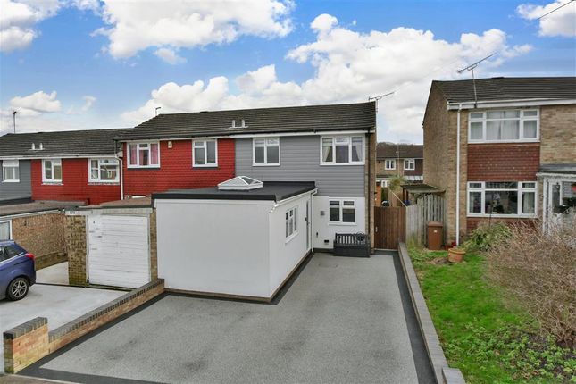 Thumbnail End terrace house for sale in Courtfield Avenue, Lordswood, Chatham, Kent