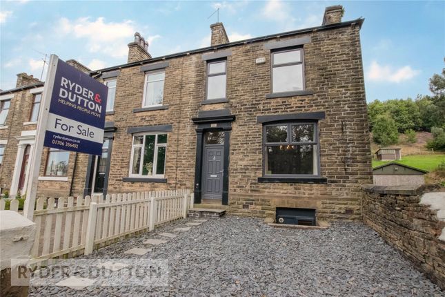 Thumbnail End terrace house for sale in Huddersfield Road, Newhey, Rochdale, Greater Manchester