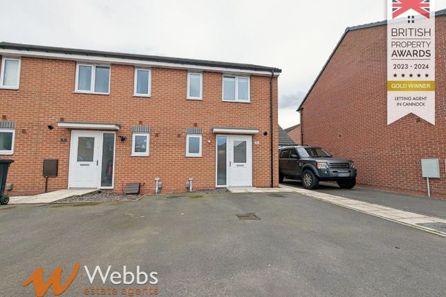 Thumbnail End terrace house to rent in West Croft, Burntwood
