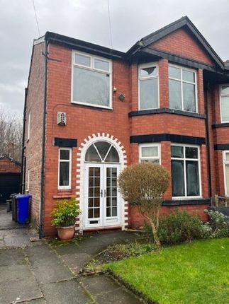 Semi-detached house for sale in Park Drive, Whalley Range, Manchester.