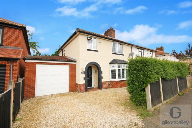 Thumbnail Semi-detached house for sale in Overbury Road, Hellesdon, Norwich