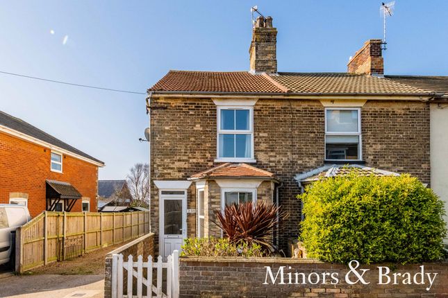 Thumbnail End terrace house for sale in Church Road, Kessingland, Lowestoft