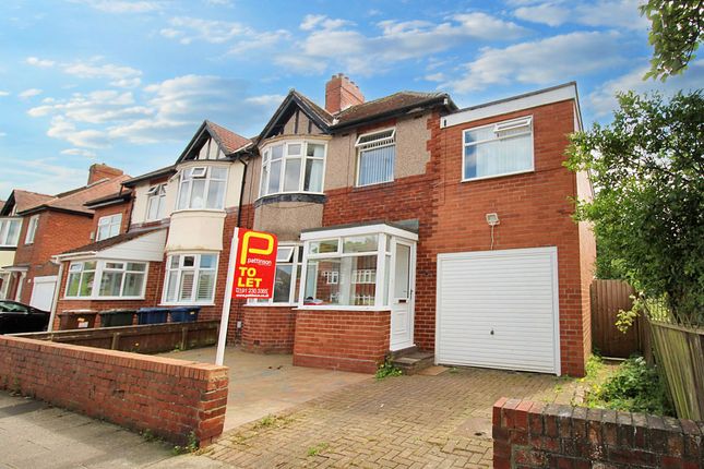 Thumbnail Semi-detached house to rent in Broadway East, Gosforth, Newcastle Upon Tyne