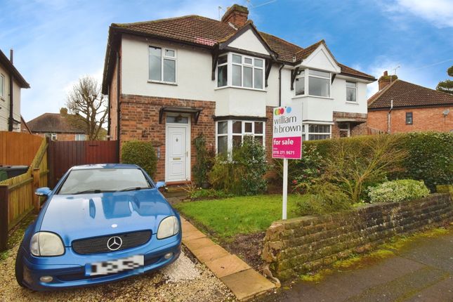 Thumbnail Semi-detached house for sale in Carfax Avenue, Oadby, Leicester