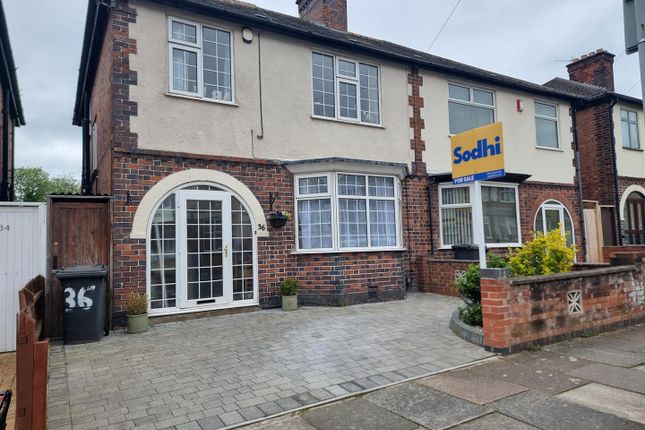 Thumbnail Semi-detached house for sale in Evington Parks Road, Evington, Leicester