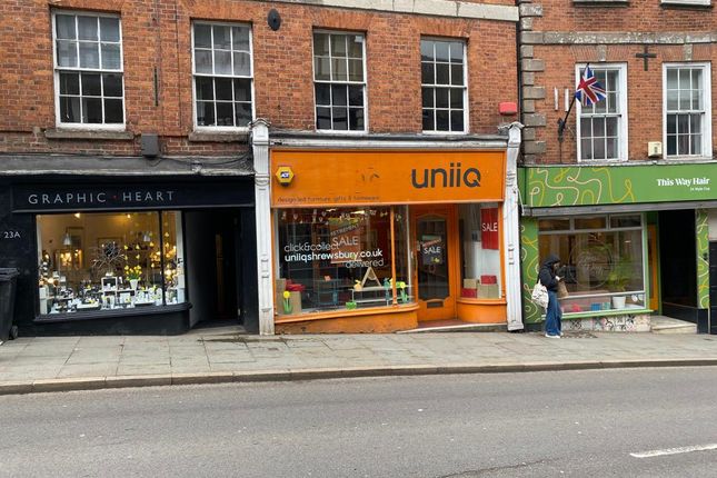 Retail premises to let in Wyle Cop, Shrewsbury