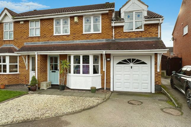 Thumbnail Semi-detached house for sale in Galahad Close, Leicester Forest East, Leicester