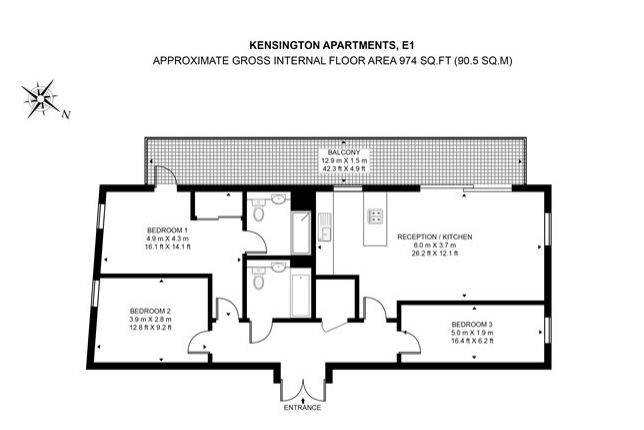 Flat to rent in Kensington Apartments, Commercial Street, London