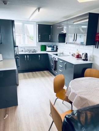 Bright Modern Kitchen With Grey Gloss Cabinets, Wh...