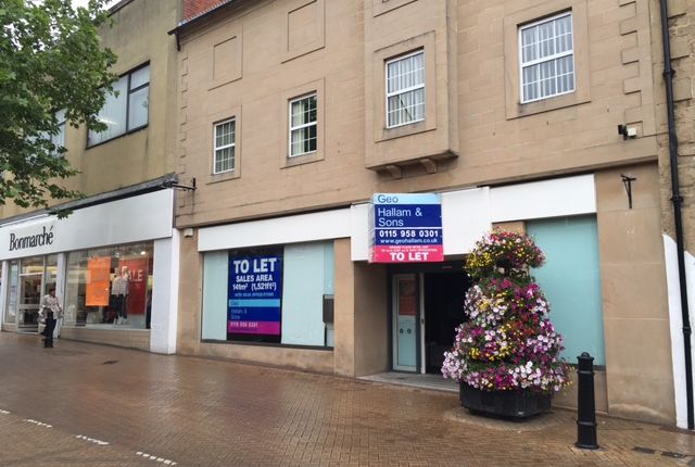 Retail premises to let in Westgate, Mansfield