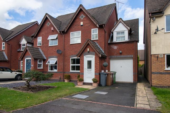 Thumbnail Semi-detached house for sale in Kerswell Drive, Shirley, Solihull, West Midlands