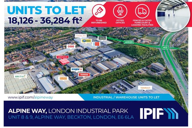 Thumbnail Industrial to let in Unit 8 &amp; 9, London Industrial Park, Alpine Way, Beckton