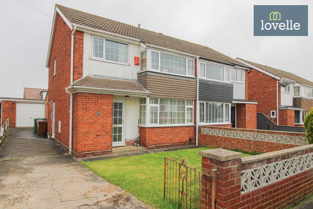 Thumbnail Semi-detached house for sale in Calver Crescent, Willows, Grimsby