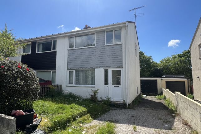 Semi-detached house for sale in Bawden Road, Bodmin, Cornwall