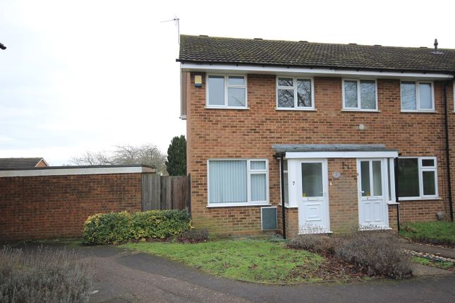 Thumbnail End terrace house to rent in Primrose Close, Flitwick