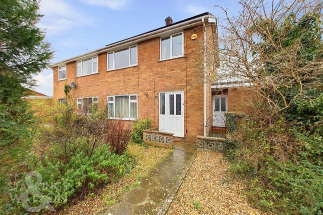 Semi-detached house for sale in Leewood Crescent, Costessey, Norwich