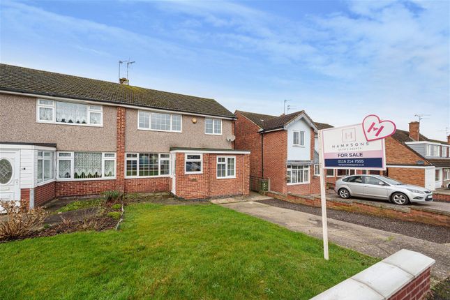 Thumbnail Semi-detached house for sale in Bignal Drive, Leicester Forest East, Leicester