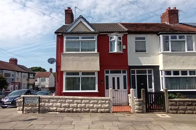Thumbnail End terrace house for sale in Rossall Road, Liverpool, Merseyside