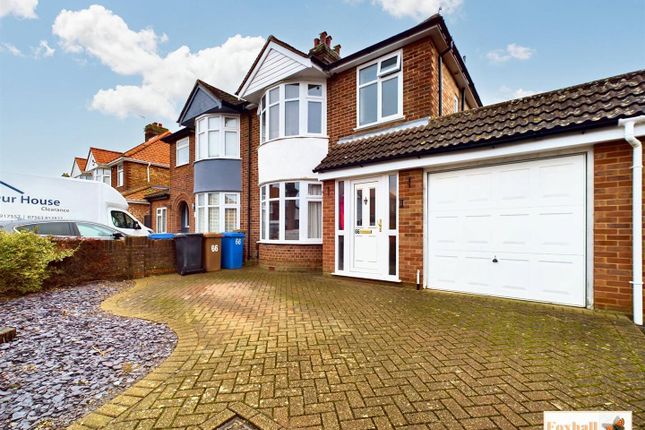 Thumbnail Semi-detached house for sale in Beechcroft Road, Ipswich