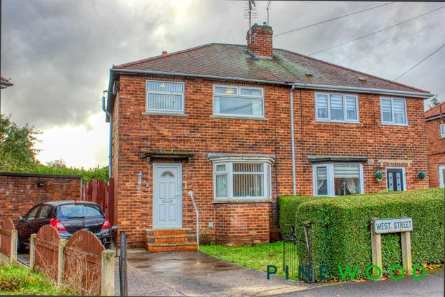 Semi-detached house for sale in West Street, Creswell, Worksop, Nottinghamshire