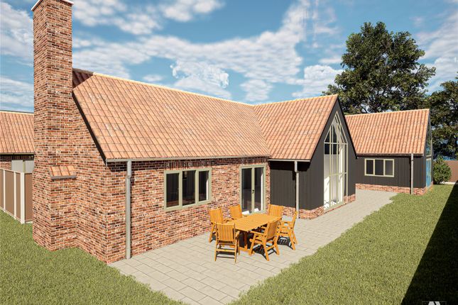 Thumbnail Bungalow for sale in The Flint Barn, Shipdham Road, Carbrooke, Norfolk