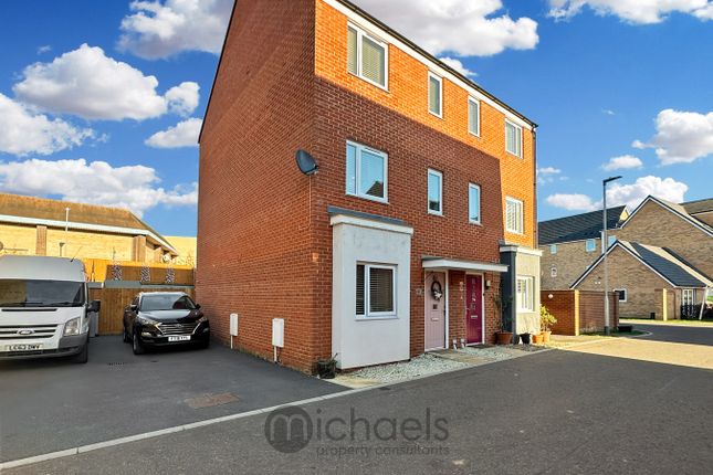 Thumbnail Town house for sale in Christopher Garnett Chase, Stanway, Colchester