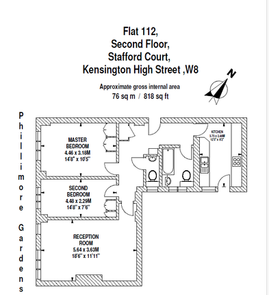 Flat to rent in 112 Stafford Court, 178-188 Kensington High Street, London