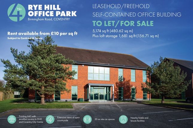 Thumbnail Office to let in Unit 4 Rye Hill Office Park, Birmingham Road, Allesley, Coventry