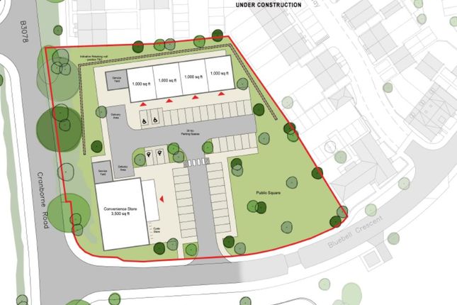 Retail premises to let in Proposed Wimborne Chase Local Centre, Bluebell Crescent, Cranborne Road, Wimborne Minster