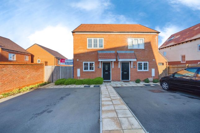 Semi-detached house for sale in Dragonfly Crescent, Biddenham, Bedford, Bedfordshire