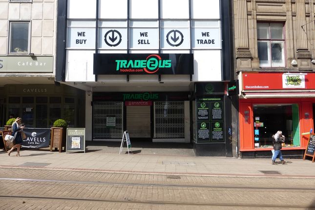 Retail premises to let in High Street, Sheffield