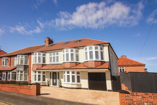 Thumbnail Semi-detached house for sale in Amble Avenue, Whitley Bay