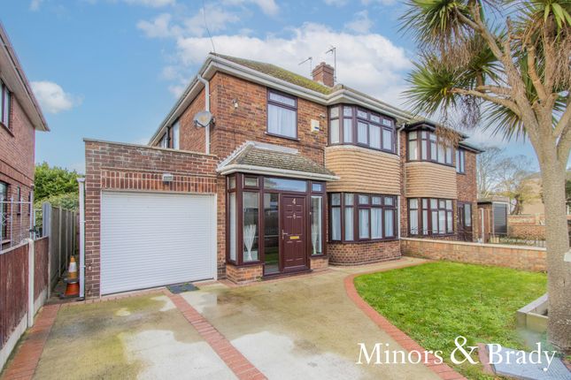 Thumbnail Semi-detached house for sale in Seafield Close, Great Yarmouth