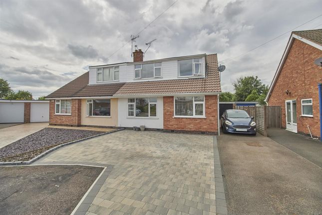 Thumbnail Semi-detached house for sale in Calver Crescent, Sapcote, Leicester
