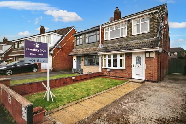 Thumbnail Semi-detached house for sale in Russeldene Road, Wigan, Lancashire